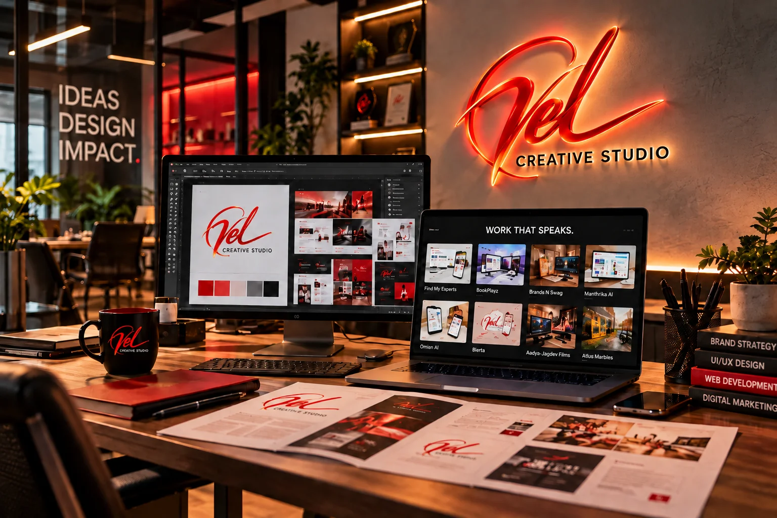 Studio team at work