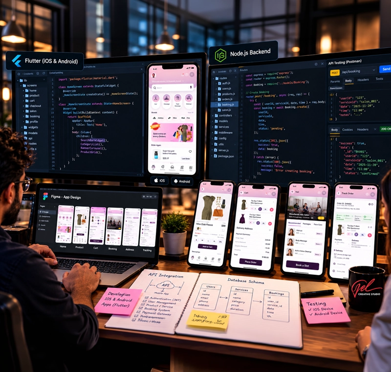 iOS & Android App Development services by VEL Creative Studio