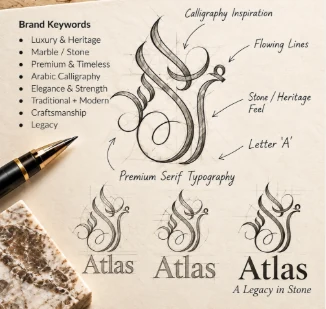 Atlas Marbles — Branding & Logo Design by VEL Creative Studio
